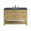 James Martin Vanities Breckenridge 48in Single Vanity, Light Natural Oak w/ 3 CM Charcoal Soapstone Top 330-V48-LNO-3CSP